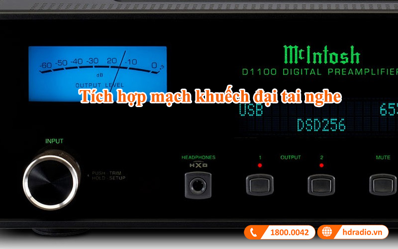 mach khuech dai tai nghe preamply mcintosh d1100