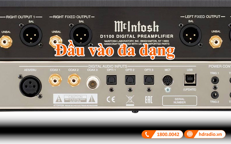 dau vao preamply mcintosh d1100