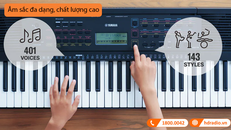 Âm sắc của Đàn Organ Yamaha PSR E273