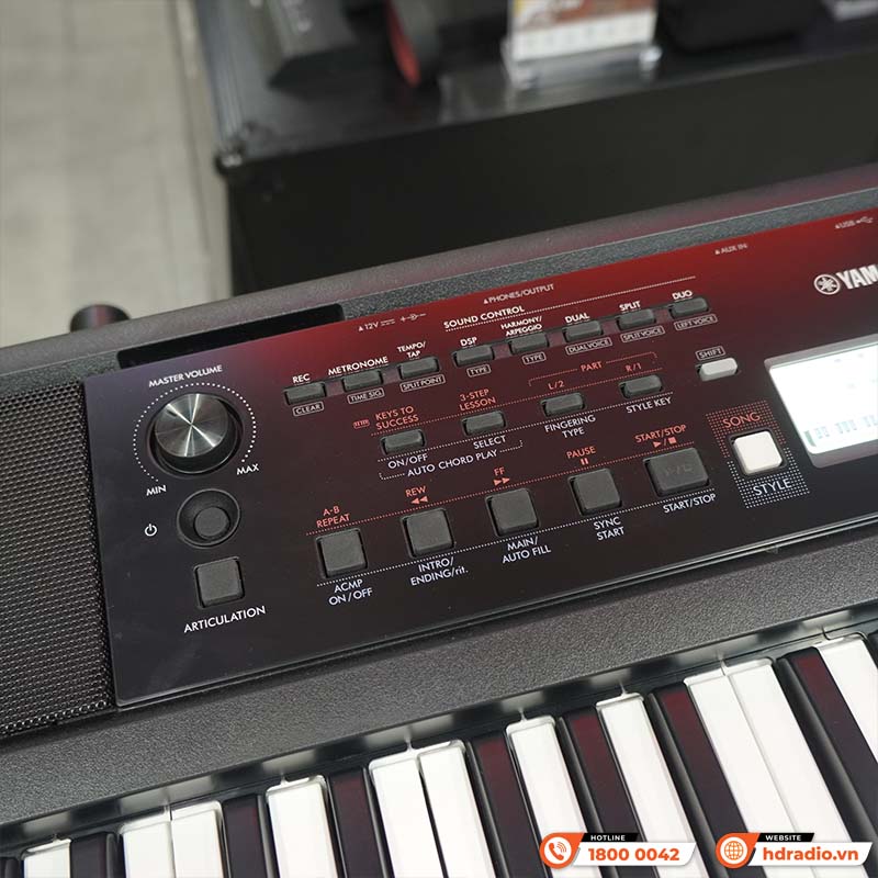 Đàn Organ Yamaha PSR-E383, 61 Phím, 650 Voices, 48 âm polyphony, 152 loại Arpeggio, 41 hiệu ứng DSP, USB, MIDI-7