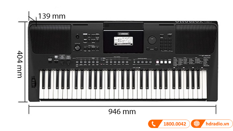 Thiết kế Đàn Organ Yamaha PSR E463
