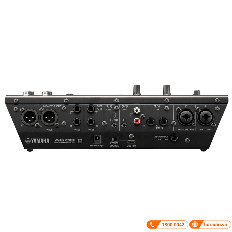 Bàn mixer Yamaha AG08, mixer thu âm, livestream-9