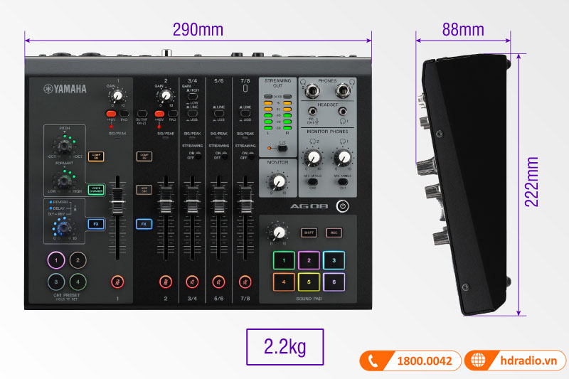 Bàn mixer Yamaha AG08