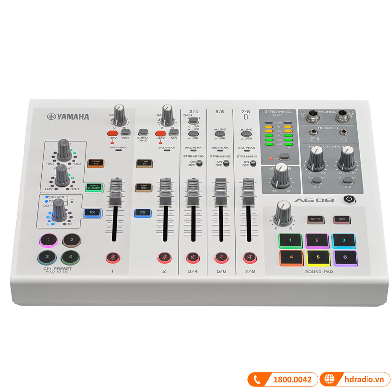 Bàn mixer Yamaha AG08, mixer thu âm, livestream-1