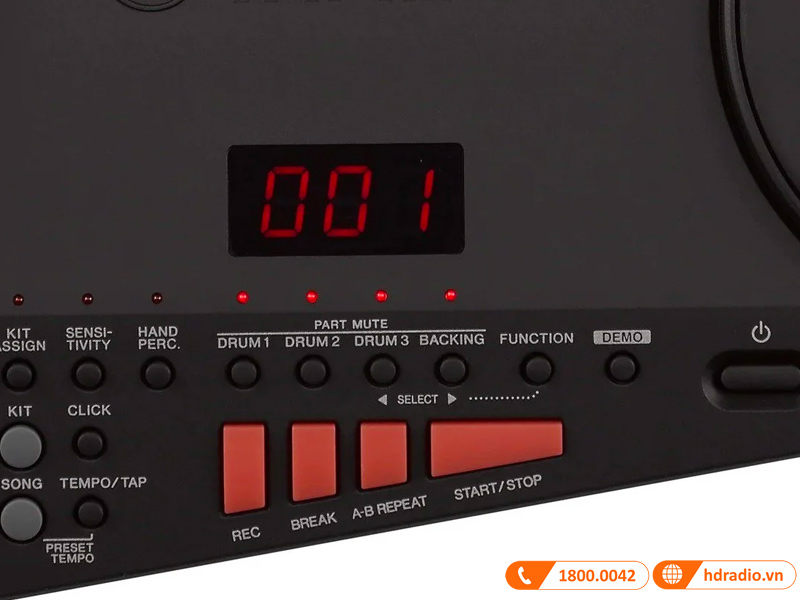 Trống Điện Tử Yamaha DD-75, 8 mặt trống, 570 âm sắc, 2 bàn đạp pedal, Reverb và Master EQ, AUX IN-6