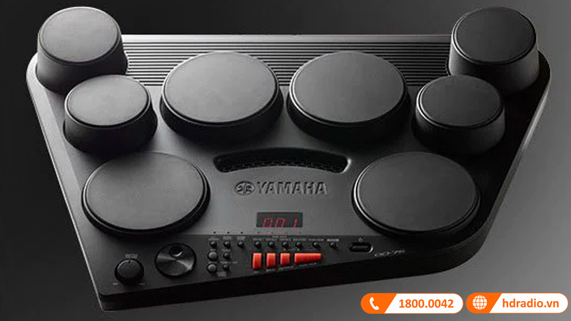Trống Điện Tử Yamaha DD-75, 8 mặt trống, 570 âm sắc, 2 bàn đạp pedal, Reverb và Master EQ, AUX IN-14
