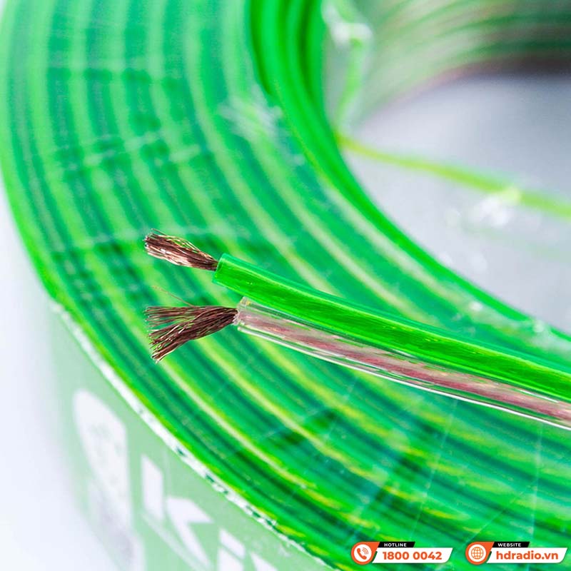 Dây loa Kiwi C2x300 nhôm mạ đồng cuộn 80m