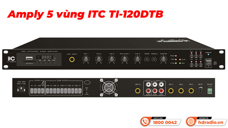 Amply 5 vùng ITC TI-120DTB