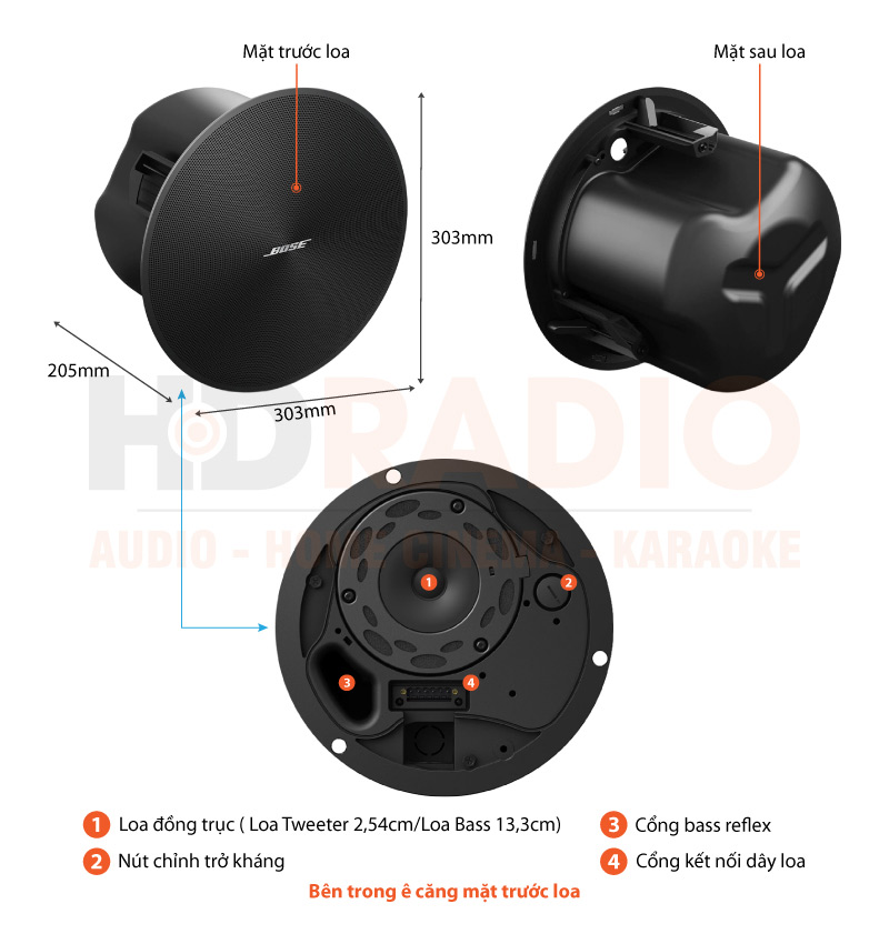 Chú thích Loa Bose DesignMax DM5C