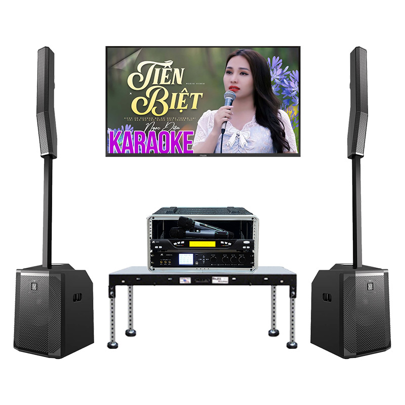 Dàn karaoke Column SK10 (Electro-Voice Evolve 50M, JKAudio K800, X9000 Pro, Tủ Rack ABS 4U)