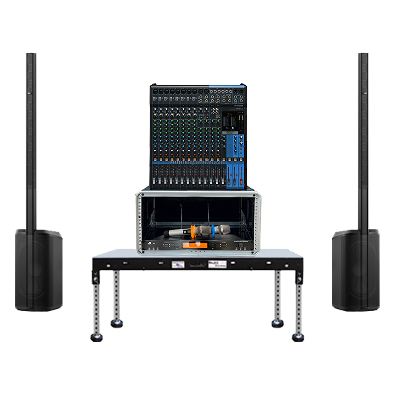 Dàn âm thanh sân khấu biểu diễn Column Array SK15 (Bose L1 Pro16, Mixer Yamaha MG16XU, JKAudio K800, Tủ Rack ABS 4U)
