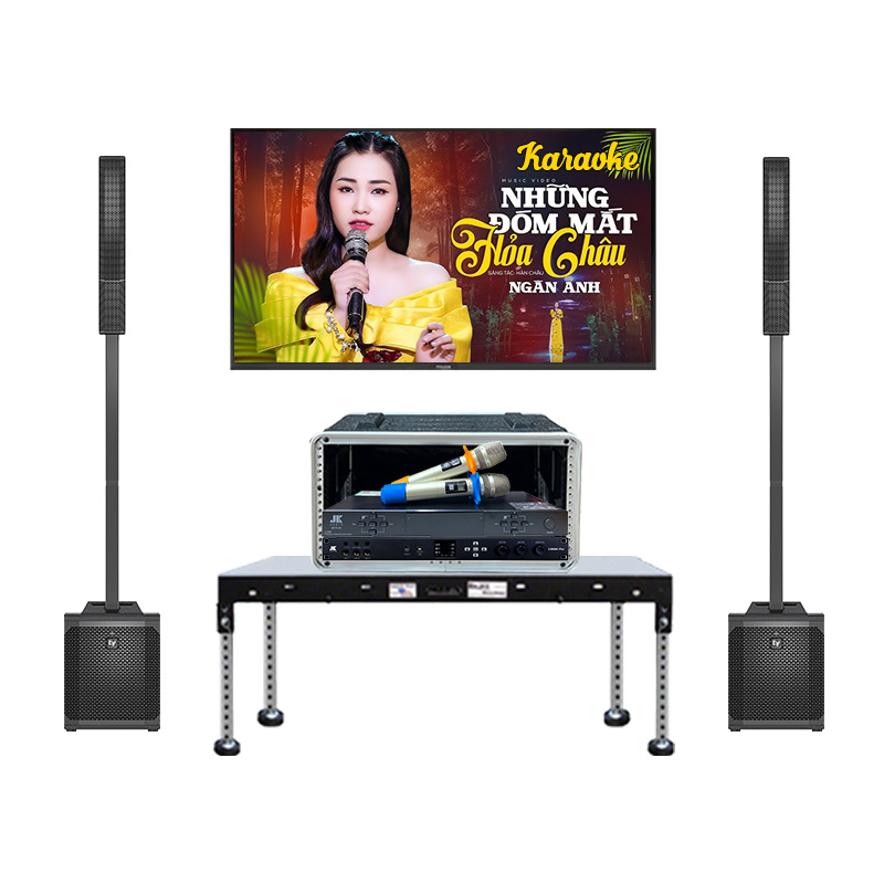 Dàn karaoke Column Array SK21 (Electro-Voice Evolve 30M, JKaudio X6000 Plus, B5 Plus, Tủ Rack ABS 4U)