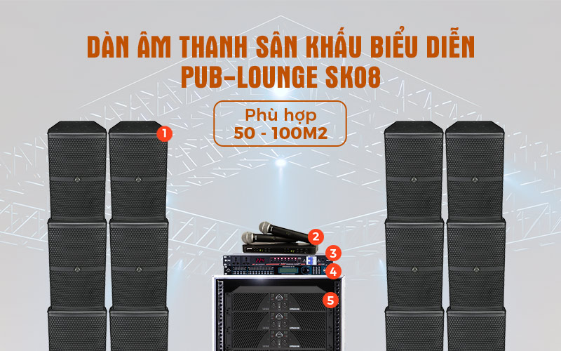 Dàn âm thanh sân khấu biểu diễn PUB-LOUNGE SK08