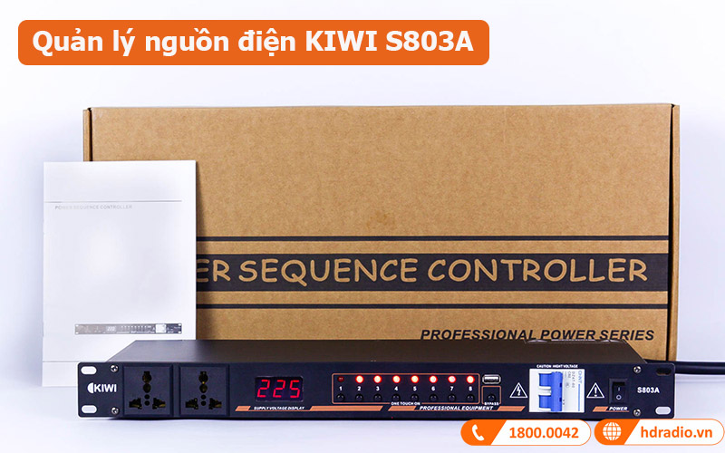 Dàn âm thanh sân khấu biểu diễn PUB-LOUNGE SK08-quản lý nguồn điện KIWI S803A