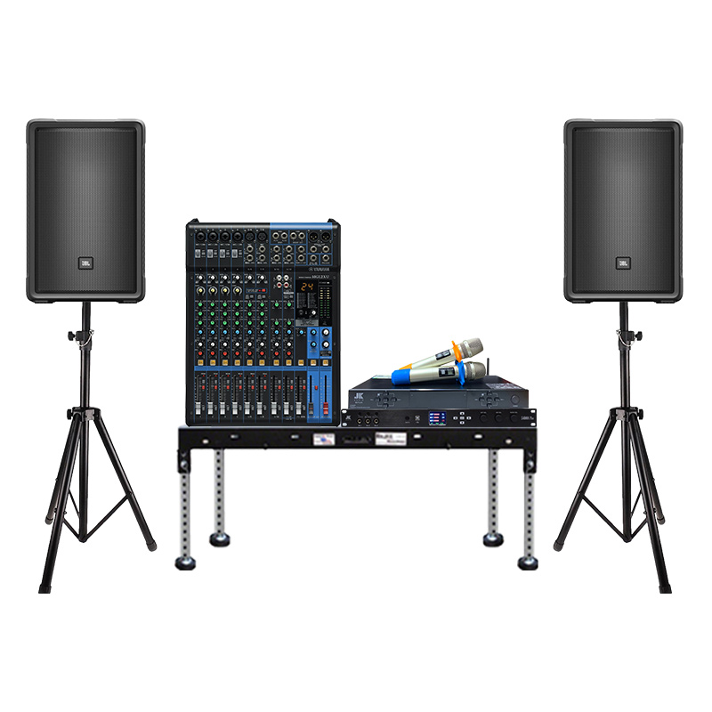Dàn Âm Thanh Sân Khấu Biểu Diễn SK33 (Loa JBL IRX 112BT, Yamaha MG12 XU, X6000plus, Mic B5plus, Chân loa sân khấu)