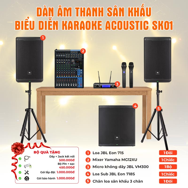 Dàn âm thanh sân khấu biểu diễn karaoke Acoustic SK01