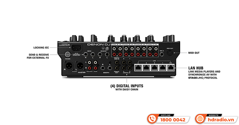 Bàn DJ Denon mixer x1850 prime