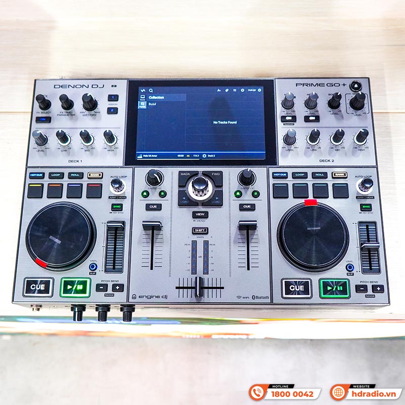 Bàn DJ Denon Prime Go+ (plus) pin 5h, USB độc lập, Engine DJ, Serato, Virtual DJ, Wifi, 3.68kg, Mới-3