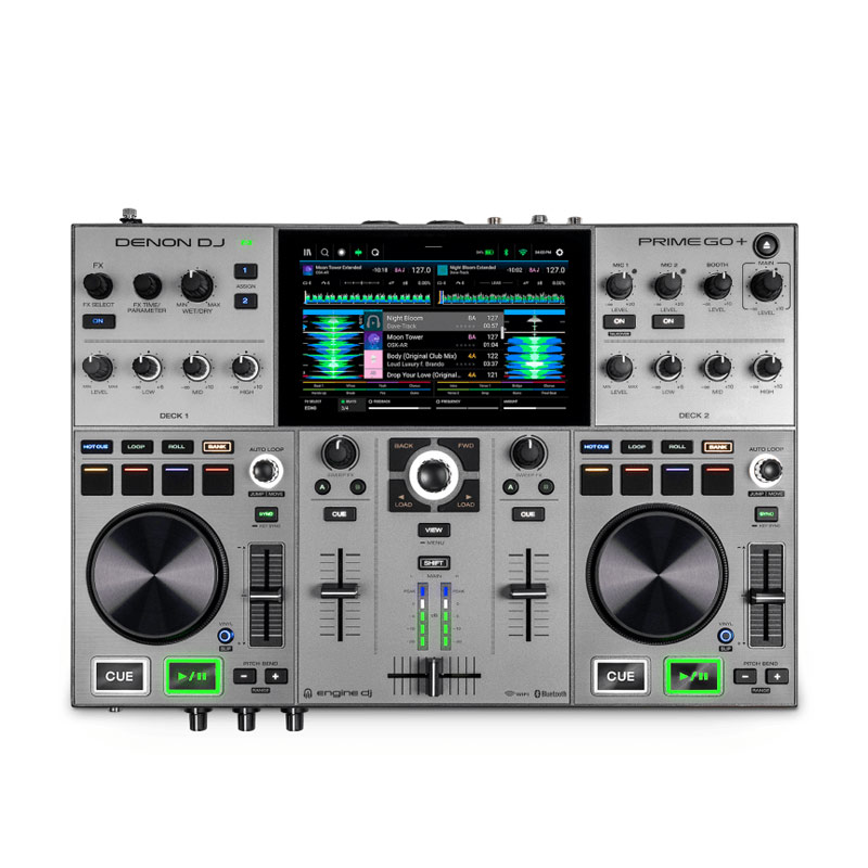 Bàn DJ Denon Prime Go+, pin 5h, USB độc lập, Engine DJ, Serato, Virtual DJ, Wifi, 3.68kg, Mới