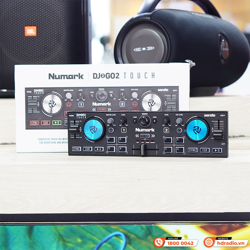 Bàn DJ Numark DJ2GO2 Touch, 2 kênh, USB Audio, Serato DJ Lite, Mới-1