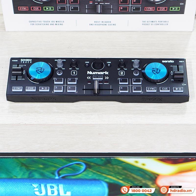 Bàn DJ Numark DJ2GO2 Touch, 2 kênh, USB Audio, Serato DJ Lite, Mới-3