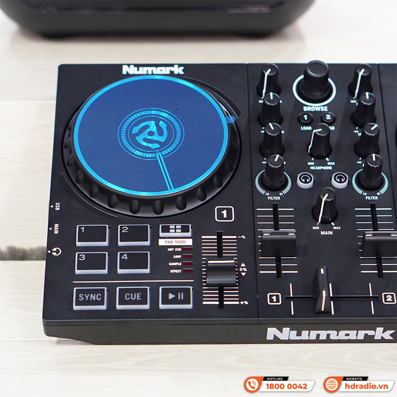 Bàn DJ Numark Party Mix II, Kết nối máy tính, 2 kênh, Serato DJ, có đèn LED, 0.95kg, Mới-4