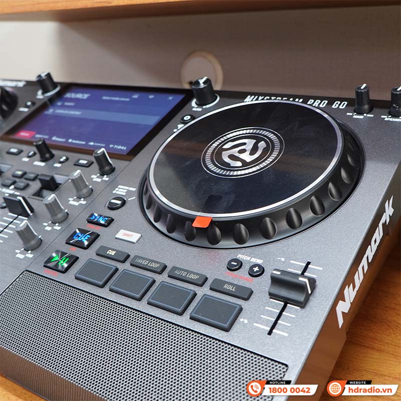 Bàn DJ Numark Mixstream Pro Go, Có loa, pin 5.5h, USB, màn cảm ứng, WiFi, Bluetooth, 3.7kg, Mới-6