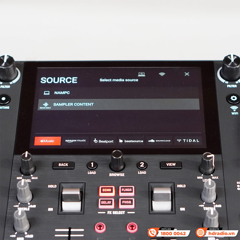 Bàn DJ Numark Mixstream Pro + (Plus), USB độc lập, 2 kênh, có loa, Wifi, Bluetooth, máy tính, 3.68kg, Mới-4