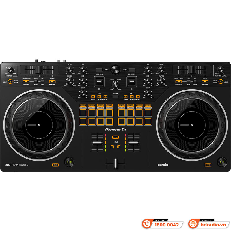 Bàn DJ Pioneer DDJ-REV1, 2 kênh, Serato DJ Lite-2