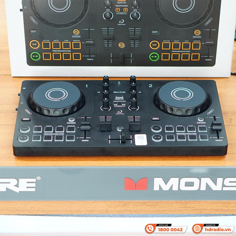 Bàn DJ AlphaTheta DDJ-FLX2, 2 Kênh, Kết Nối Điện Thoại, Máy Tính, Bluetooth, Trọng Lượng Chỉ 1.2kg-2