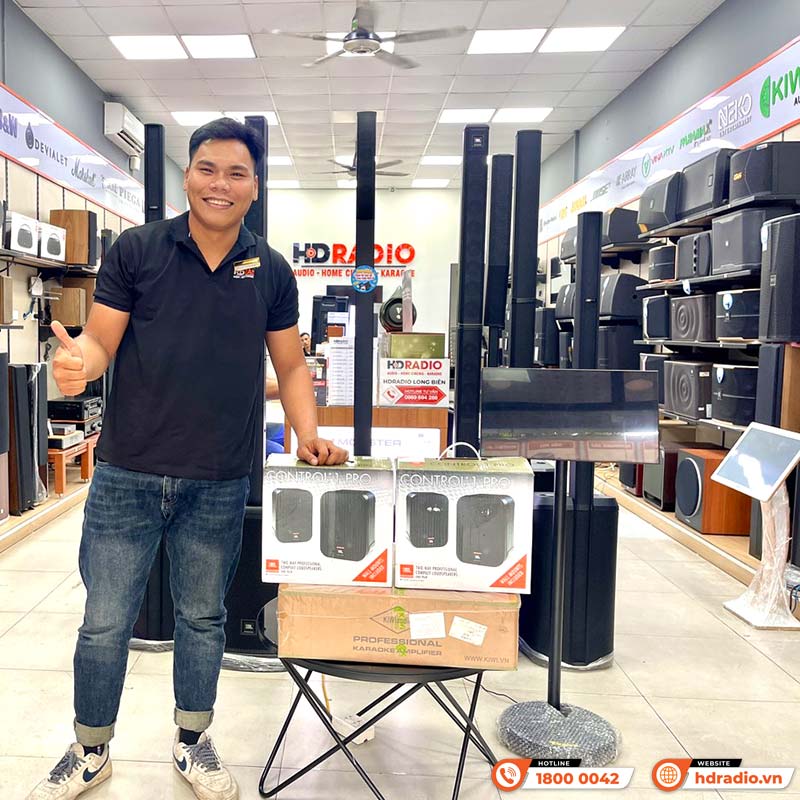 Dàn âm thanh quán Cafe giá rẻ JBL CF01 (JBL Control 1 Pro, Kiwi PD8000)-1