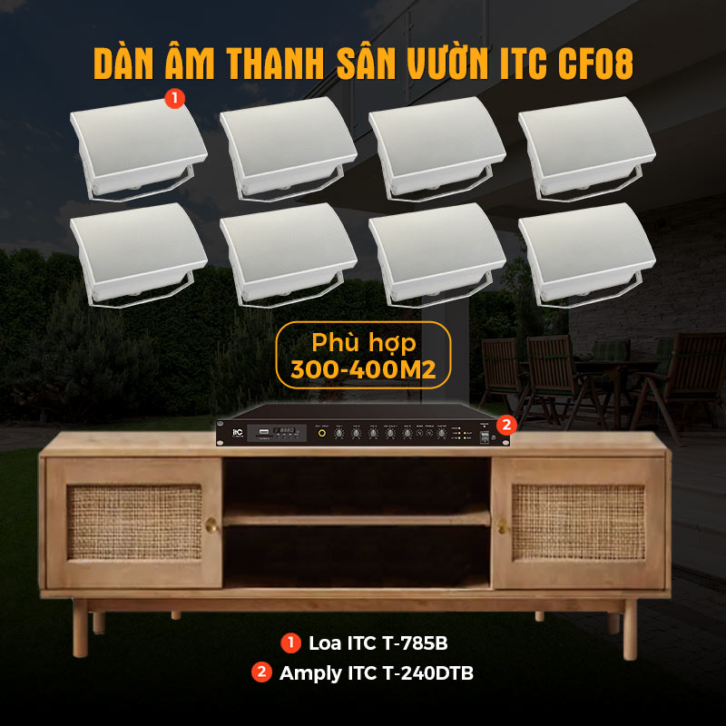 Dàn âm thanh sân vườn ITC CF08