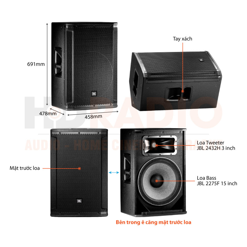 Chú thích Loa JBL SRX815 Passive