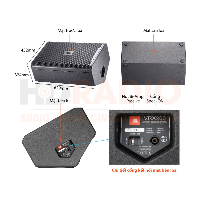 Chú thích Loa JBL VRX915M