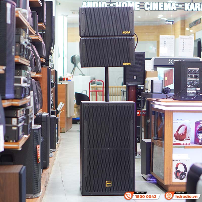 Bộ loa Array Active Koda KDP2510/KDP2515, Công Suất 1000W, Độ nhạy 98dB-16