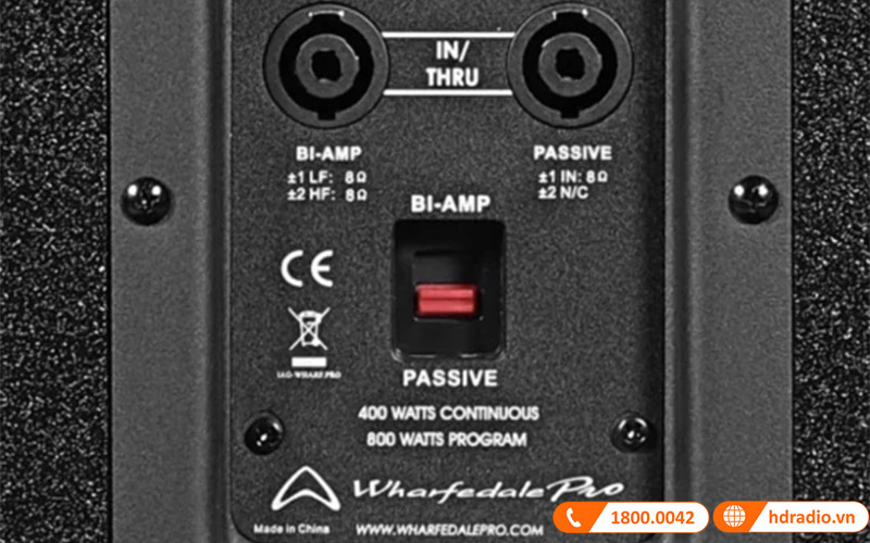 Loa Wharfedale DELTA-X15M kết nối 