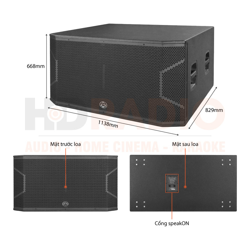 Chú thích Loa sub Wharfedale Reason-X218B