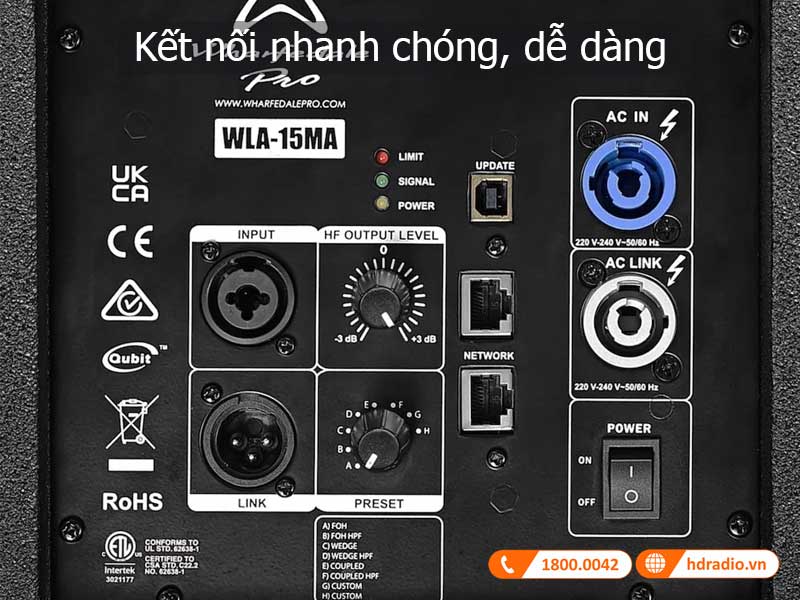 Ket noi loa WLA-15MA