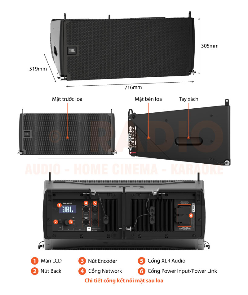 Chú thích Loa JBL SRX910LA