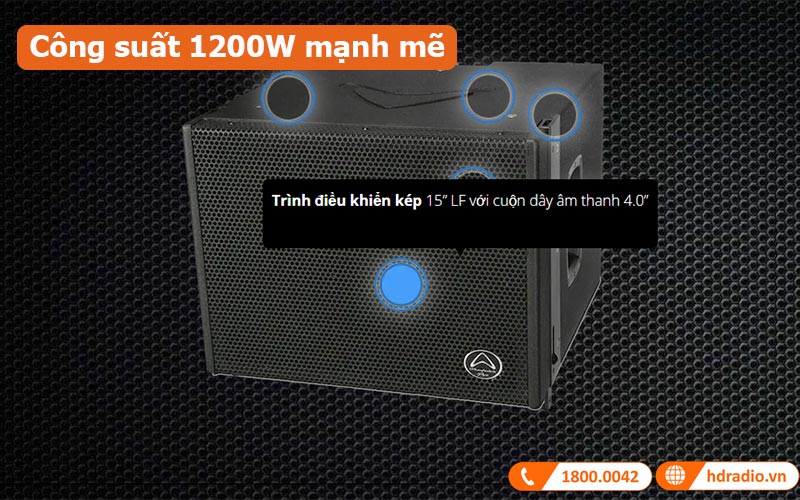 Loa Line Array Wharfedale WLA28SUB hệ thống củ loa công suất 1200W