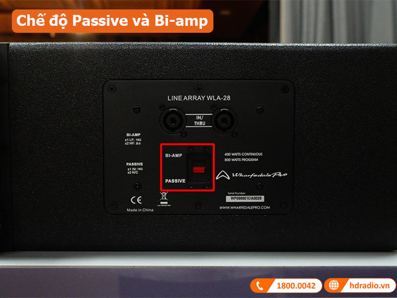 Loa Line Array Wharfedale Pro WLA-28 2 chế độ hoạt động 