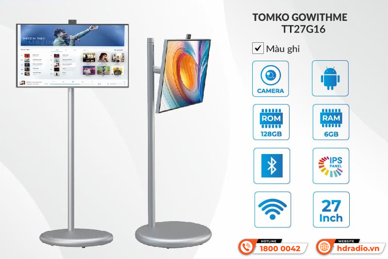 Màn hình di động cảm ứng Tomko GoWithMe 27 inch có tích hợp camera T27G16