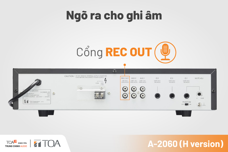 Ghi âm Amply TOA A2060H