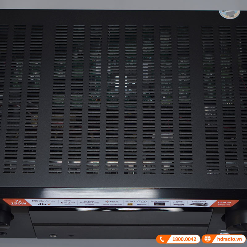 Amply Denon AVR-X2800H, 7.2 kênh, 95W (8 ohms), 8K Ultra HD, Bluetooth, USB, HEOS-13