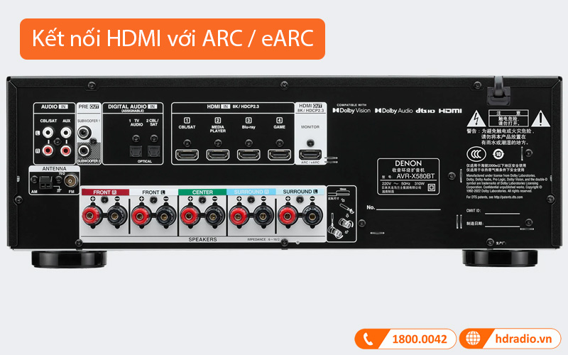 Amply Denon AVR X580BT 