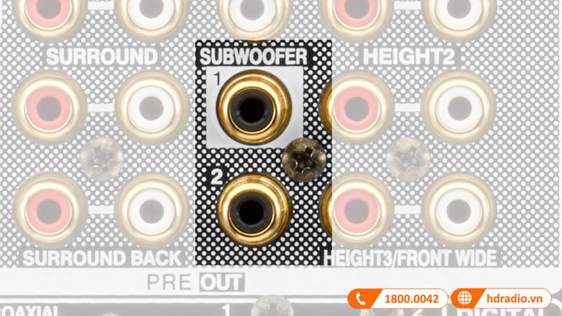 AVC-X6700H cổng kết nối cho loa âm trầm