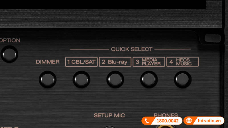 AVC-X6700H có các nút hiệu chỉnh 