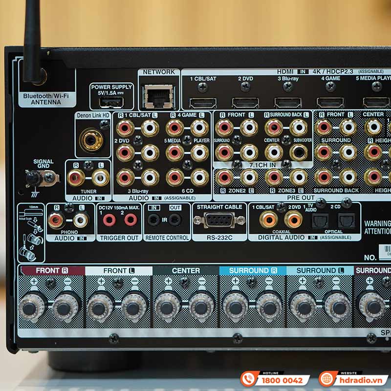 Amply Denon AVC X8500HA, 13.2 Kênh, 150W/CH, 8K, Bluetooth-11