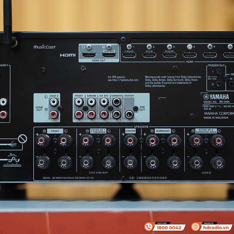 Amply Yamaha RX-A4A, Hỗ Trợ 8K, 7.2 Kênh, 110W/CH, Bluetooth-12