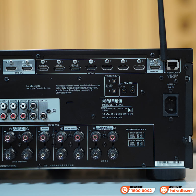 Amply Yamaha RX-A4A, Hỗ Trợ 8K, 7.2 Kênh, 110W/CH, Bluetooth-13